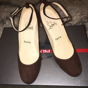 Christian Louboutin Brown Mary Jane Pump Shoe